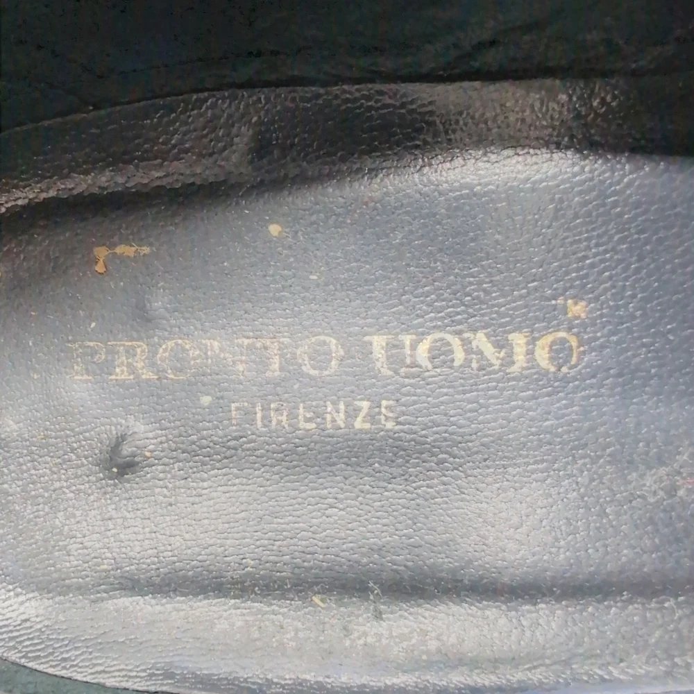 Black sz 10.5  Patent Leather Oxford Shoes By Pronto Uomo Firenze